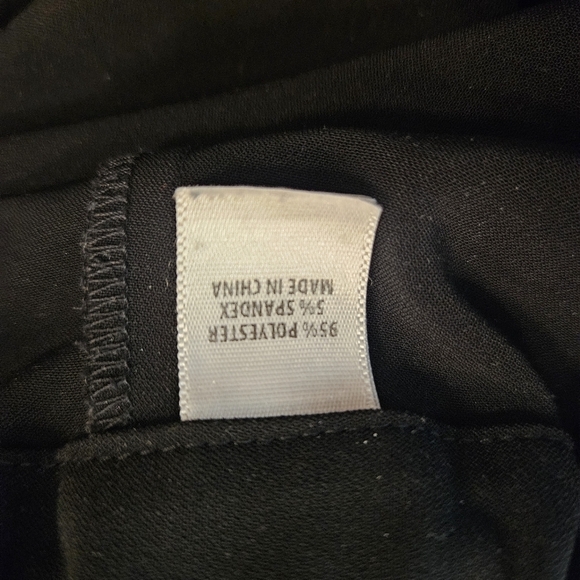 ST. JOHN black Pull-On Elastic Waistband Wide-Leg Pants L Office Career Pockets - Picture 7 of 8